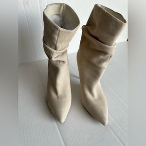 Nine West Woman’s Beige, Jenn Ankle Boots, Size 10